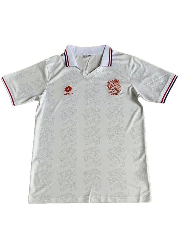 Netherlands away retro soccer jersey maillot match Netherlands men's 2ed sportwear football shirt 1995
